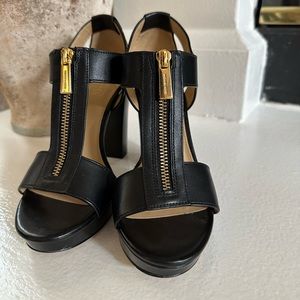 Women’s Berkley T-strap platform dress sandals.
